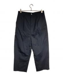 COMME des GARCONS HOMME（コムデギャルソン オム）の古着「ウールトロピカルワイドスラックス/Wool Tropical Wide Slacks」｜ブラック