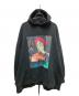 TENDER PERSON（テンダ―パーソン）の古着「プリントプルオーバーパーカー」｜ブラック