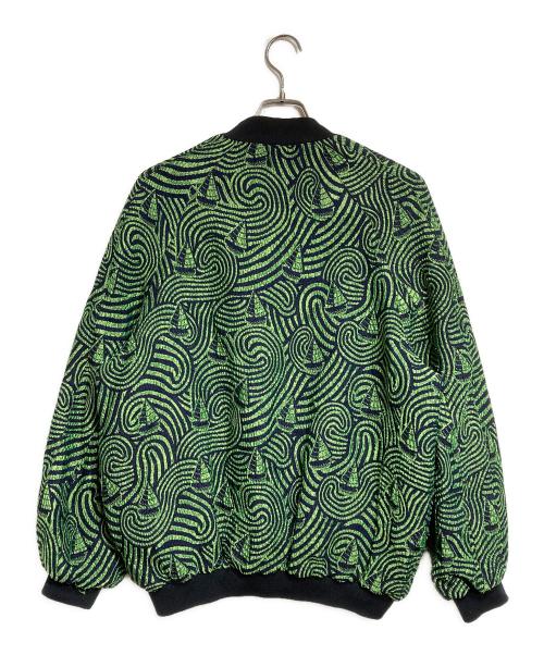 Henrik Vibskov（ヘンリック ヴィブスコフ）Henrik Vibskov (ヘンリック ヴィブスコフ) ジャガードボンバージャケット/Jacquard bomber jacket グリーン サイズ:Sの古着・服飾アイテム