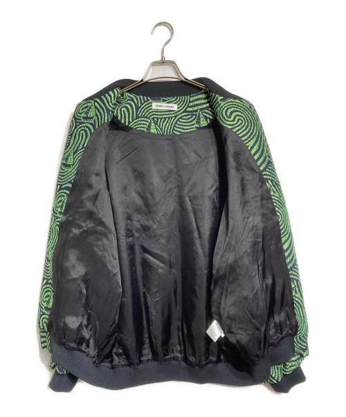 Henrik Vibskov（ヘンリック ヴィブスコフ）Henrik Vibskov (ヘンリック ヴィブスコフ) ジャガードボンバージャケット/Jacquard bomber jacket グリーン サイズ:Sの古着・服飾アイテム