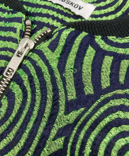 Henrik Vibskov（ヘンリック ヴィブスコフ）Henrik Vibskov (ヘンリック ヴィブスコフ) ジャガードボンバージャケット/Jacquard bomber jacket グリーン サイズ:Sの古着・服飾アイテム