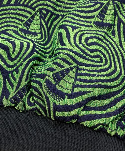 Henrik Vibskov（ヘンリック ヴィブスコフ）Henrik Vibskov (ヘンリック ヴィブスコフ) ジャガードボンバージャケット/Jacquard bomber jacket グリーン サイズ:Sの古着・服飾アイテム