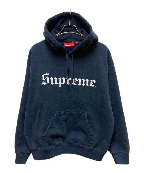 SUPREME（シュプリーム）Supreme (シュプリーム) Washed Old English Hooded Sweatshirt ネイビー サイズ:Mの古着・服飾アイテム