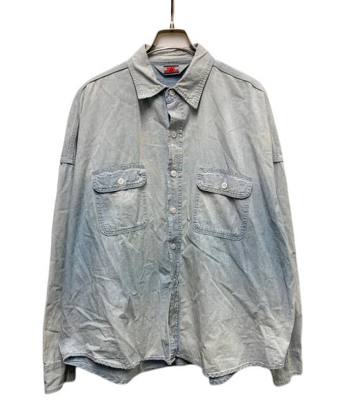 SAINT MICHAEL（セントマイケル）SAINT MICHAEL (セントマイケル) シャンブレーシャツ スカイブルー サイズ:Lの古着・服飾アイテム