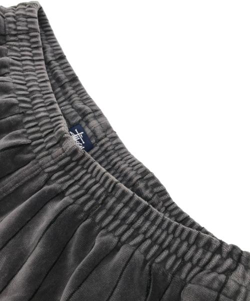 stussy（ステューシー）stussy (ステューシー) 90s ダブルニースウェットベロアパンツ グレー サイズ:XLの古着・服飾アイテム