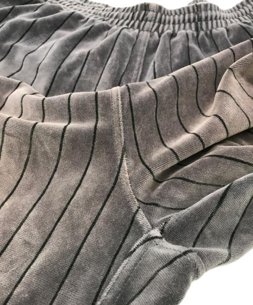 stussy（ステューシー）stussy (ステューシー) 90s ダブルニースウェットベロアパンツ グレー サイズ:XLの古着・服飾アイテム