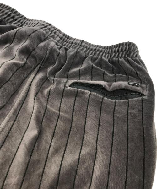 stussy（ステューシー）stussy (ステューシー) 90s ダブルニースウェットベロアパンツ グレー サイズ:XLの古着・服飾アイテム