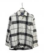 GAPギャップ）の古着「90s ヘビーネルシャツ」｜ホワイト×ブラック
