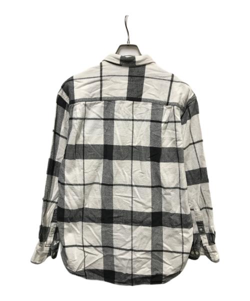 GAP（ギャップ）GAP (ギャップ) 90s ヘビーネルシャツ ホワイト×ブラック サイズ:Mの古着・服飾アイテム