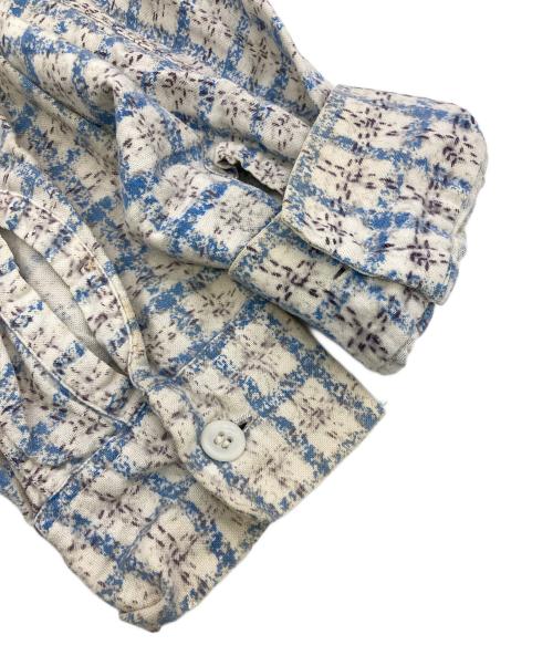 USED（ユーズド）used (ユーズド) 50s-60s ループカラープリントネルシャツ ホワイト サイズ:不明の古着・服飾アイテム
