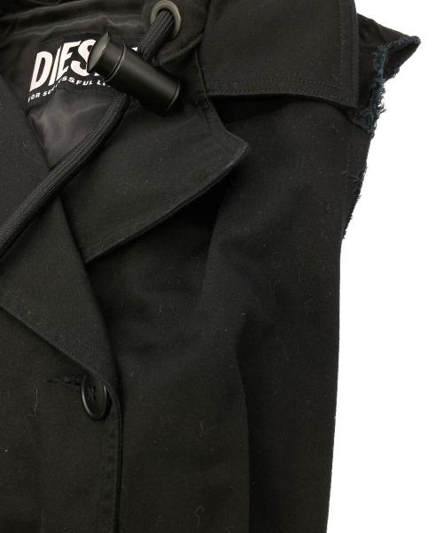 DIESEL（ディーゼル）DIESEL (ディーゼル) G-PHYLLIS ノースリーブトレンチコート ブラック サイズ:XSの古着・服飾アイテム