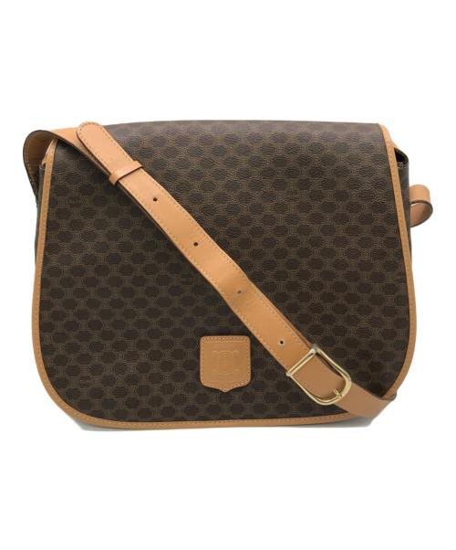 CELINE（セリーヌ）CELINE (セリーヌ) マカダム柄ショルダーバッグ ブラウンの古着・服飾アイテム