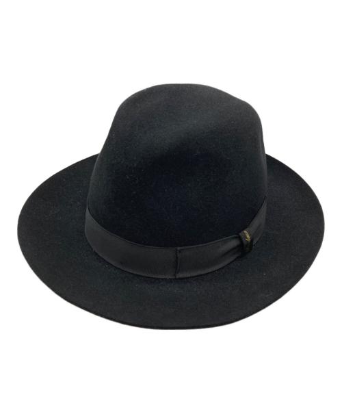 BORSALINO（ボルサリーノ）BORSALINO (ボルサリーノ) ラビットフェルトハット ブラック サイズ:58の古着・服飾アイテム