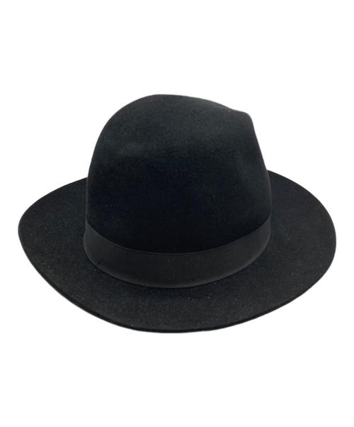 BORSALINO（ボルサリーノ）BORSALINO (ボルサリーノ) ラビットフェルトハット ブラック サイズ:58の古着・服飾アイテム