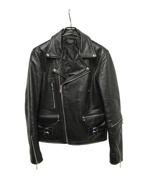 HORN WORKS（ホーンワークス）HORN WORKS (ホーンワークス) ライダースジャケット ブラック サイズ:Ｌの古着・服飾アイテム