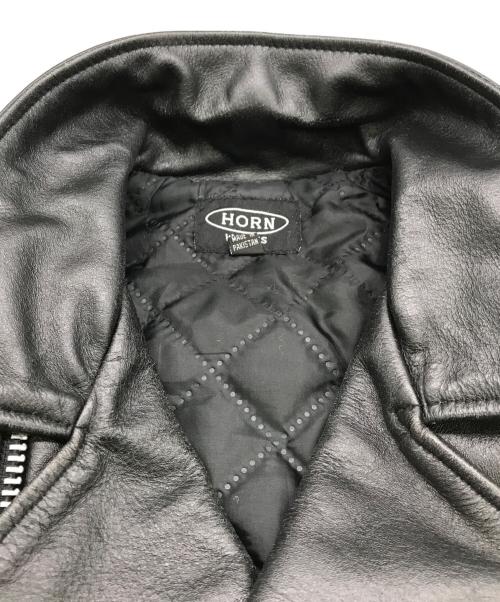 HORN WORKS（ホーンワークス）HORN WORKS (ホーンワークス) ライダースジャケット ブラック サイズ:Ｌの古着・服飾アイテム