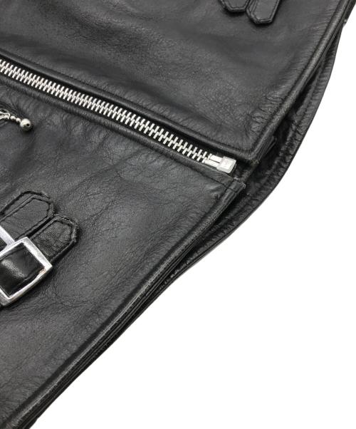 HORN WORKS（ホーンワークス）HORN WORKS (ホーンワークス) ライダースジャケット ブラック サイズ:Ｌの古着・服飾アイテム