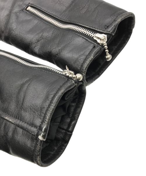 HORN WORKS（ホーンワークス）HORN WORKS (ホーンワークス) ライダースジャケット ブラック サイズ:Ｌの古着・服飾アイテム