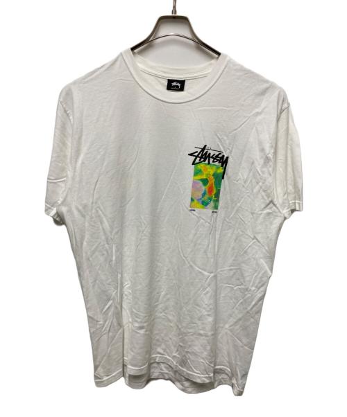 stussy（ステューシー）stussy (ステューシー) StonehengeプリントTシャツ ホワイト サイズ:Lの古着・服飾アイテム