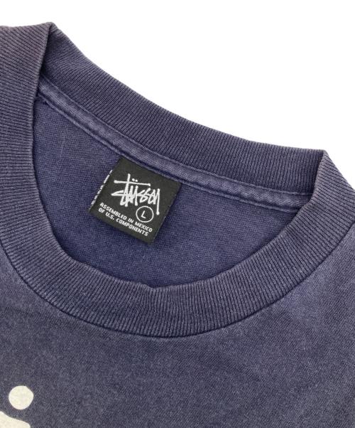 stussy（ステューシー）stussy (ステューシー) スカルプリントTシャツ ネイビー サイズ:Lの古着・服飾アイテム
