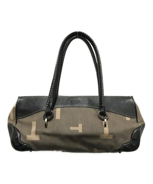 TOD'S（トッズ）TOD'S (トッズ) ワンショルダーバッグ ブラック×ベージュの古着・服飾アイテム