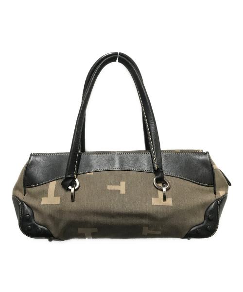 TOD'S（トッズ）TOD'S (トッズ) ワンショルダーバッグ ブラック×ベージュの古着・服飾アイテム