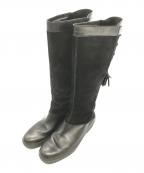 TOD'Sトッズ）の古着「スエード切替ロングブーツ」｜ブラック