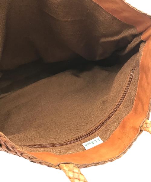 L.L.Bean（エルエルビーン）L.L.Bean (エルエルビーン) 80sレザー編込みトートバッグ ブラウンの古着・服飾アイテム