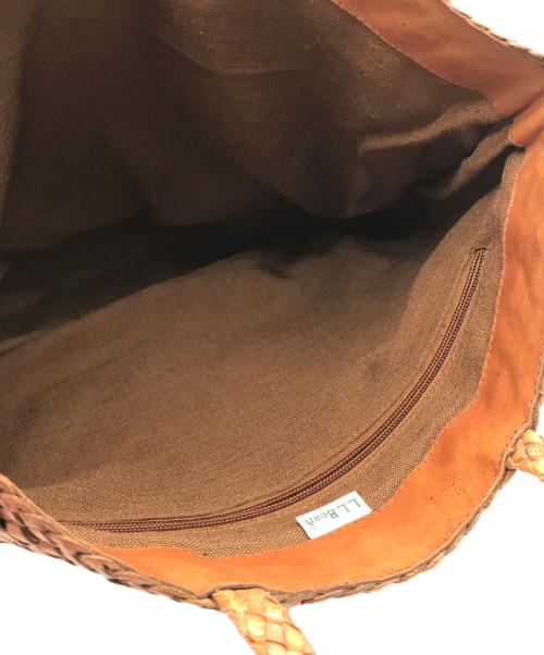 L.L.Bean（エルエルビーン）L.L.Bean (エルエルビーン) 80sレザー編込みトートバッグ ブラウンの古着・服飾アイテム