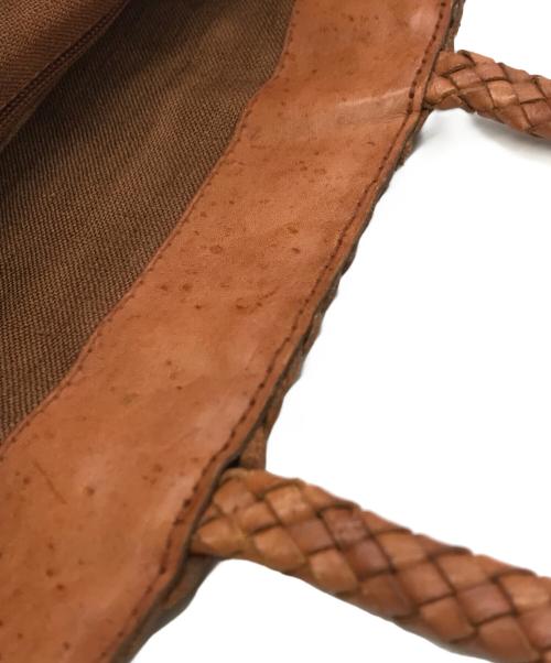 L.L.Bean（エルエルビーン）L.L.Bean (エルエルビーン) 80sレザー編込みトートバッグ ブラウンの古着・服飾アイテム