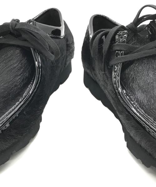 CLARKS（クラークス）CLARKS (クラークス) atmos (アトモス) THE BLACK EYE PATCH (ブラックアイパッチ) Wallabee Black Hair ブラック サイズ:US10 (28cm) 未使用品の古着・服飾アイテム