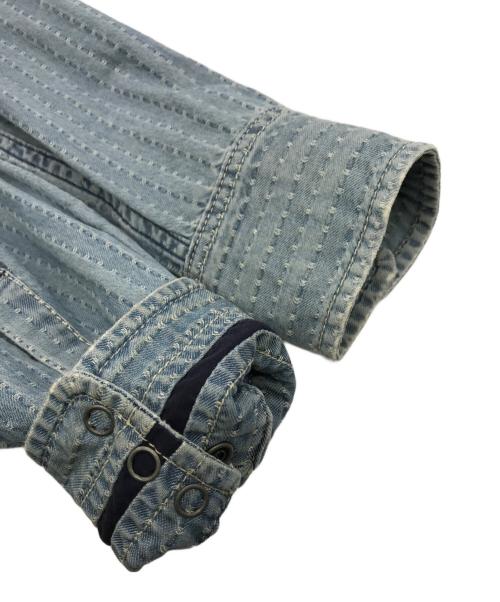 DIESEL（ディーゼル）DIESEL (ディーゼル) ジャガードデニムシャツ インディゴ サイズ:Sの古着・服飾アイテム