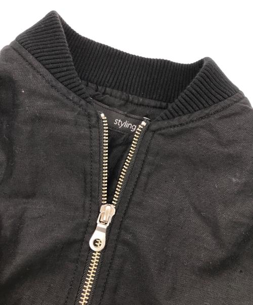 styling/（スタイリング）styling/ (スタイリング) ドローコードミリタリーブルゾン ブラックの古着・服飾アイテム