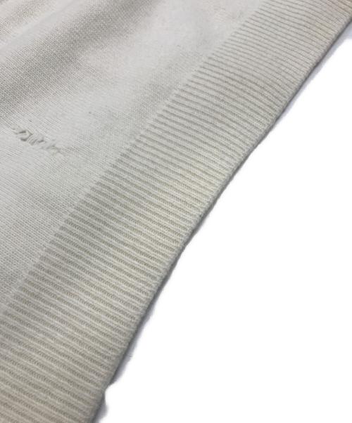 ULKIN（-）ULKIN (-) ダメージフードニットカーディガン ホワイト サイズ:Freeの古着・服飾アイテム