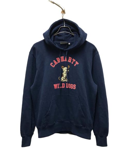 Carhartt WIP（カーハート ワークインプログレス）CARHARTT WIP (カーハート ワークインプログレス) HOODED WILD DOG SWEAT ネイビー サイズ:Sの古着・服飾アイテム
