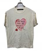 ADSB ANDERSSON BELLアンダースンベル）の古着「HEART MESSAGE T-SHIRT」｜アイボリー