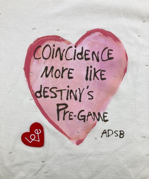 ADSB ANDERSSON BELL（アンダースンベル）ADSB ANDERSSON BELL (アンダースンベル) HEART MESSAGE T-SHIRT アイボリー サイズ:Sの古着・服飾アイテム