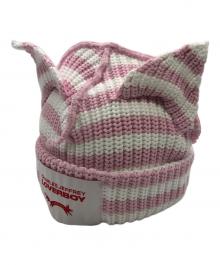 CHARLES JEFFREY LOVERBOY（チャールズ ジェフリー ラバーボーイ）の古着「Chunky Ears Beanie」｜ピンク×ホワイト