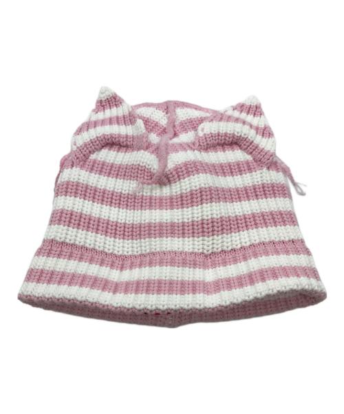 CHARLES JEFFREY LOVERBOY（チャールズ ジェフリー ラバーボーイ）CHARLES JEFFREY LOVERBOY (チャールズ ジェフリー ラバーボーイ) Chunky Ears Beanie ピンク×ホワイトの古着・服飾アイテム