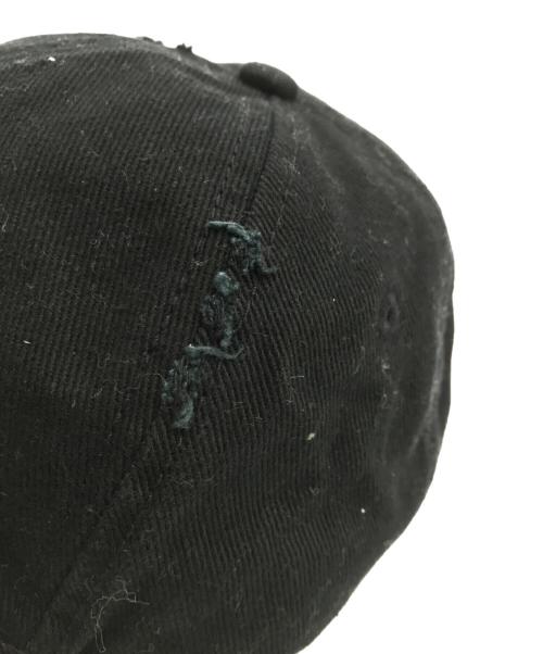 DIESEL（ディーゼル）DIESEL (ディーゼル) C-BEAST-A1 メタルオーバルD ダメージ キャップ ブラックの古着・服飾アイテム