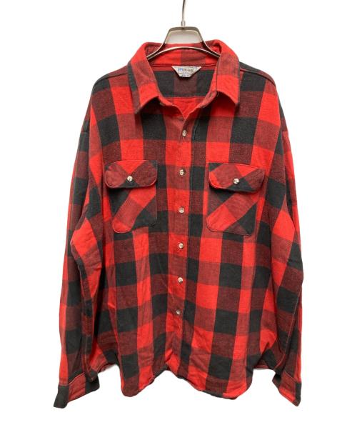 FIVE BROTHER（ファイブブラザー）FIVE BROTHER (ファイブブラザー) 70-80s ヘビーネルシャツ レッド サイズ:2XLの古着・服飾アイテム