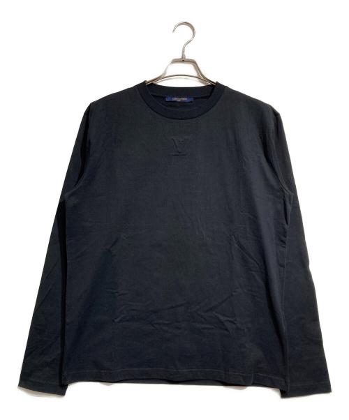 LOUIS VUITTON（ルイ ヴィトン）LOUIS VUITTON (ルイ ヴィトン) エンボスLVロゴロングスリーブカットソー/Embossed LV Long-Sleeved T-Shirt ブラック サイズ:XLの古着・服飾アイテム