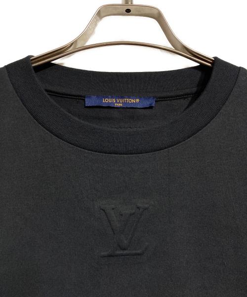 LOUIS VUITTON（ルイ ヴィトン）LOUIS VUITTON (ルイ ヴィトン) エンボスLVロゴロングスリーブカットソー/Embossed LV Long-Sleeved T-Shirt ブラック サイズ:XLの古着・服飾アイテム
