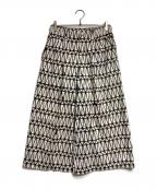 ISSEY MIYAKEイッセイミヤケ）の古着「カット＆スティックガウチョパンツ/Gaucho pants」｜ホワイト×ブラック