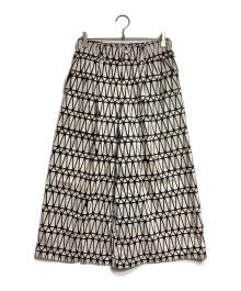ISSEY MIYAKE（イッセイミヤケ）の古着「カット＆スティックガウチョパンツ/Gaucho pants」｜ホワイト×ブラック