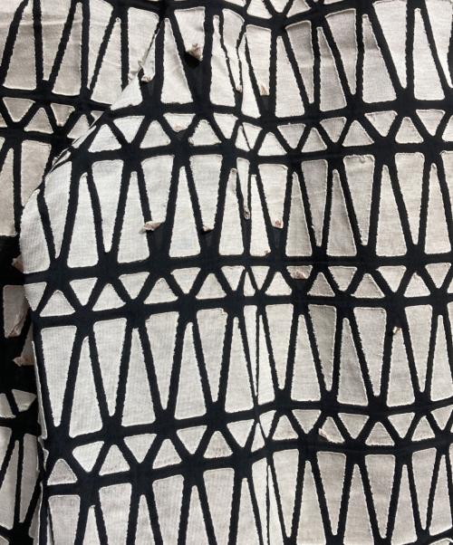 ISSEY MIYAKE（イッセイミヤケ）ISSEY MIYAKE (イッセイミヤケ) カット＆スティックガウチョパンツ/Gaucho pants ホワイト×ブラック サイズ:1の古着・服飾アイテム