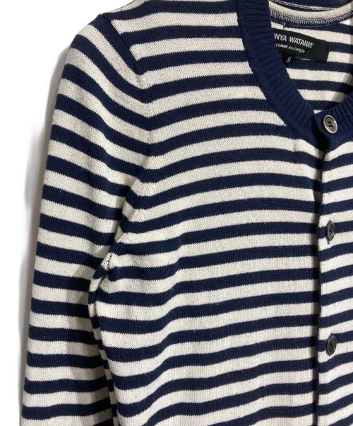 JUNYA WATANABE COMME des GARCONS（(ジュンヤワタナベ コムデギャルソン）JUNYA WATANABE COMME des GARCONS ((ジュンヤワタナベ コムデギャルソン) 折り返しレイヤードカーディガン/Fold-over Layered Cardigan ベージュ×ネイビー サイズ:Sの古着・服飾アイテム