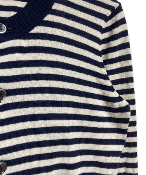 JUNYA WATANABE COMME des GARCONS（(ジュンヤワタナベ コムデギャルソン）JUNYA WATANABE COMME des GARCONS ((ジュンヤワタナベ コムデギャルソン) 折り返しレイヤードカーディガン/Fold-over Layered Cardigan ベージュ×ネイビー サイズ:Sの古着・服飾アイテム