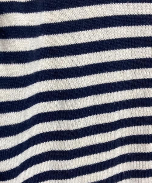 JUNYA WATANABE COMME des GARCONS（(ジュンヤワタナベ コムデギャルソン）JUNYA WATANABE COMME des GARCONS ((ジュンヤワタナベ コムデギャルソン) 折り返しレイヤードカーディガン/Fold-over Layered Cardigan ベージュ×ネイビー サイズ:Sの古着・服飾アイテム