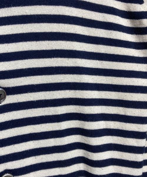 JUNYA WATANABE COMME des GARCONS（(ジュンヤワタナベ コムデギャルソン）JUNYA WATANABE COMME des GARCONS ((ジュンヤワタナベ コムデギャルソン) 折り返しレイヤードカーディガン/Fold-over Layered Cardigan ベージュ×ネイビー サイズ:Sの古着・服飾アイテム